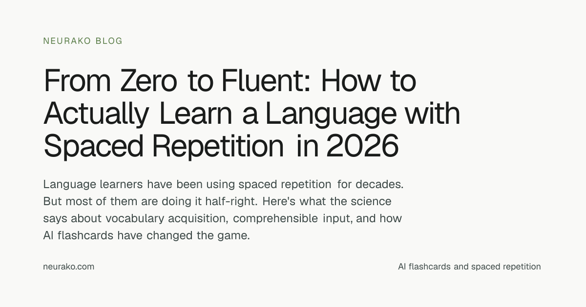 From Zero to Fluent: How to Actually Learn a Language with Spaced ...